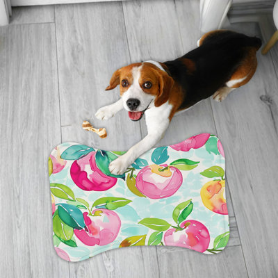 Stylish Apple Art - 1 Piece Bone Shape Feeding Mat