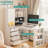 White L-shaped Desk With Paper Tray - Modern Home Office Storage And Charging Station L Shaped Table Lamp Space Writing