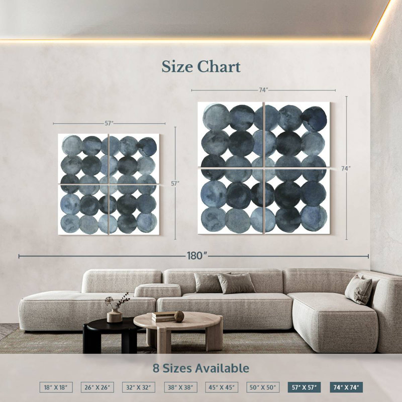 Blue Grey Density II, 74" H x 74" W