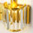  3-Light Modern Bathroom Vanity Light Wall Sconce with Clear Crystal Shades-74249538