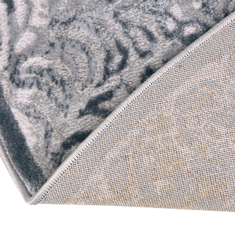 Tapis transitionnel Glencoe couleur galet, Ovale 5 pi 3 po x 8 pi