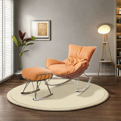 Chaise berçante en métal Leisure Light Luxury