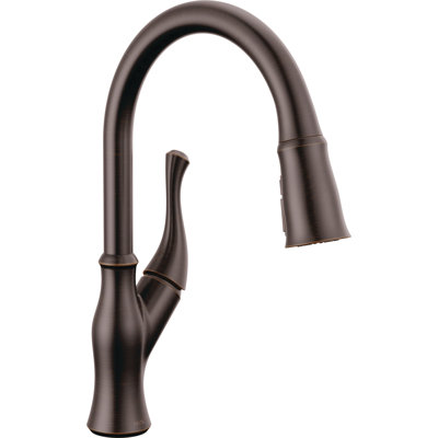 Ophelia Oil Rubbed Bronze Kitchen Faucet with Pull Down Sprayer, Modern Single Hole Kitchen Sink Faucet, Single Handle, Venetian Bronze