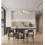 Luminaire suspendu géométrique 6 lumières Transitional