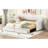 Expandable, Twin Xl To King, Beige, Upholstered Daybed, Two Drawers, Optimal Comfort For Back And Arms, No Spring Box Stylish Buttoned Design On Drawer, Foam Padding