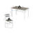 Wood Kitchen Table With Storage, Farmhouse Dining Table Set For 4, Dining Roomtable With Metal Frame And MDF Board,  For Small Space, Easy Assembly-1869729165-1869729270-1869729273