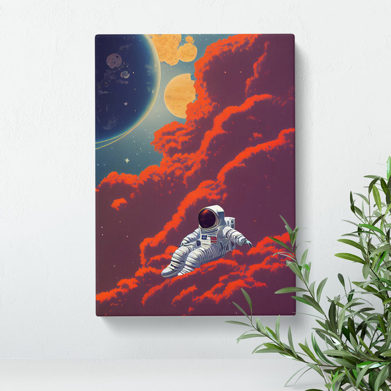 XC1022-3755X Resting Astronaut - Wrapped Canvas Print, 60cm H x 40cm W x 2cm D
