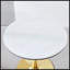 Table de salle à manger 31,5 "avec tulipes dorées et blanches style Mid-Century pour 2 à 4 personnes avec plateau rond en MDF-177113976-177113977