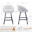 Absalom Modern Swivel Upholstered 26.6" Sherpa Counter Stool with Metal Frame-839629861-830356935