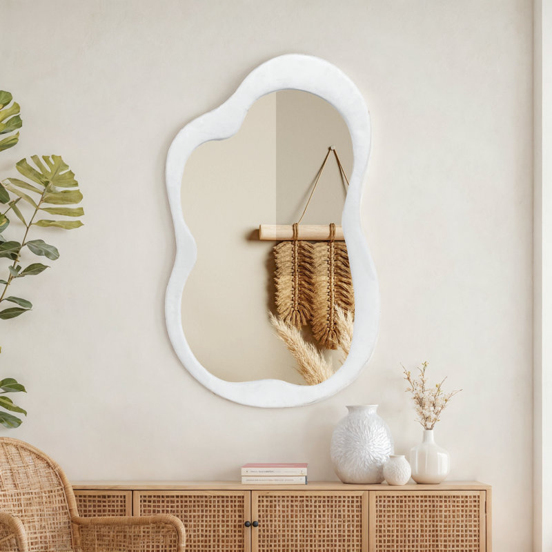 Miroir mural en velours
