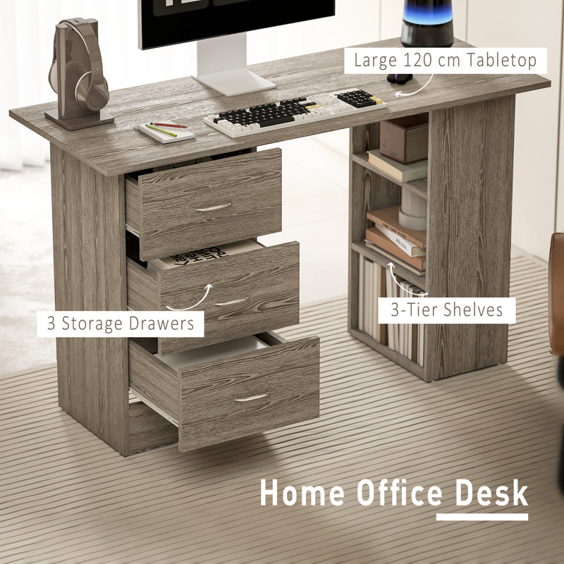 Desk with Shelves