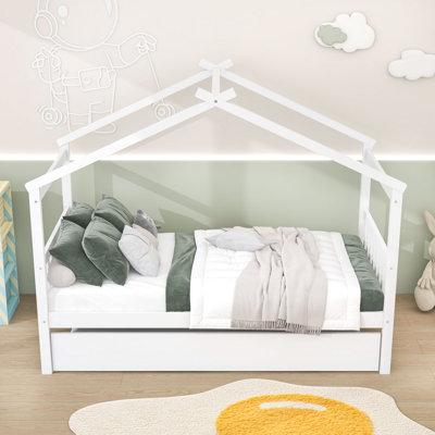 Tyrome Twin Size Velvet Upholstered Daybed With Twin Size Trundle