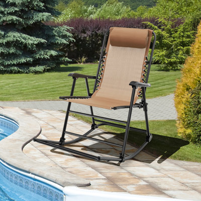 Chaise berçante d'extérieur en métal Myiesha