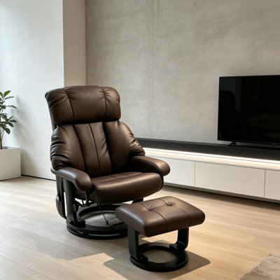 Fauteuil pivotant inclinable avec repose-pieds et massage par vibrations pour une relaxation et un confort ultimes