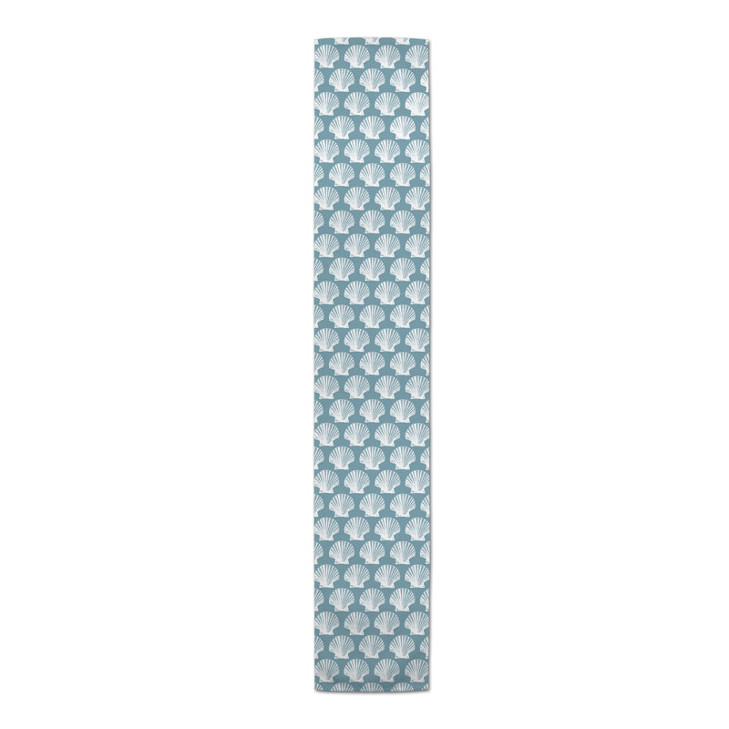 Amaya Geometric Table Runner, 90" L x 16" W, Blue