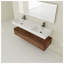 Meuble-lavabo mural 60 po avec lavabo en résine brun ébène