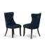 L'ensemble 5 pièces de table de salle à manger moderne comprend une table de cuisine carrée et 4 chaises Parson rembourrées en tissu de polyester, noyer antique-91898325-132276011