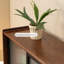 Buffet brun + bois massif noir + verre-562417123
