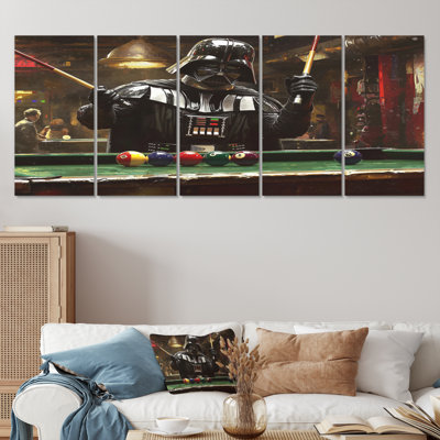 «Dark Vador jouer au billard IV», ensemble de reproductions d'art mural