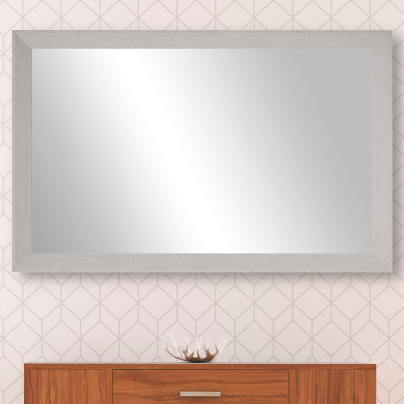 Miroir Larue, Nickel satiné antique, 30 po x 44 po