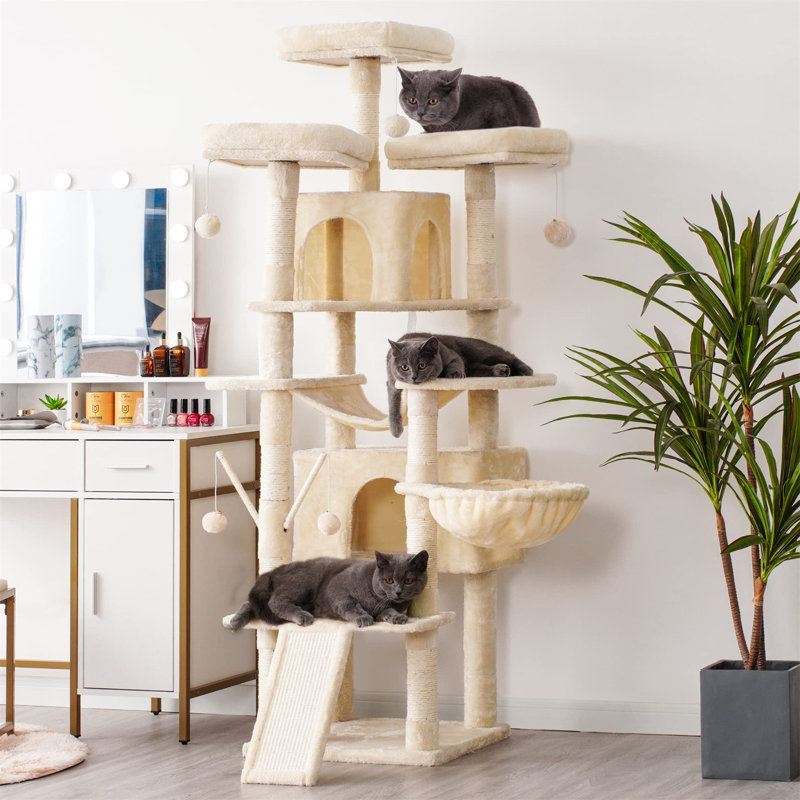 Arbre à chat 70,87 po H, Beige