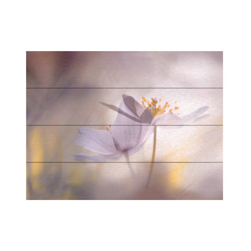 Ylva Sjogren  Violet Tones Wood Slat Art, H 12 po x l 16 po