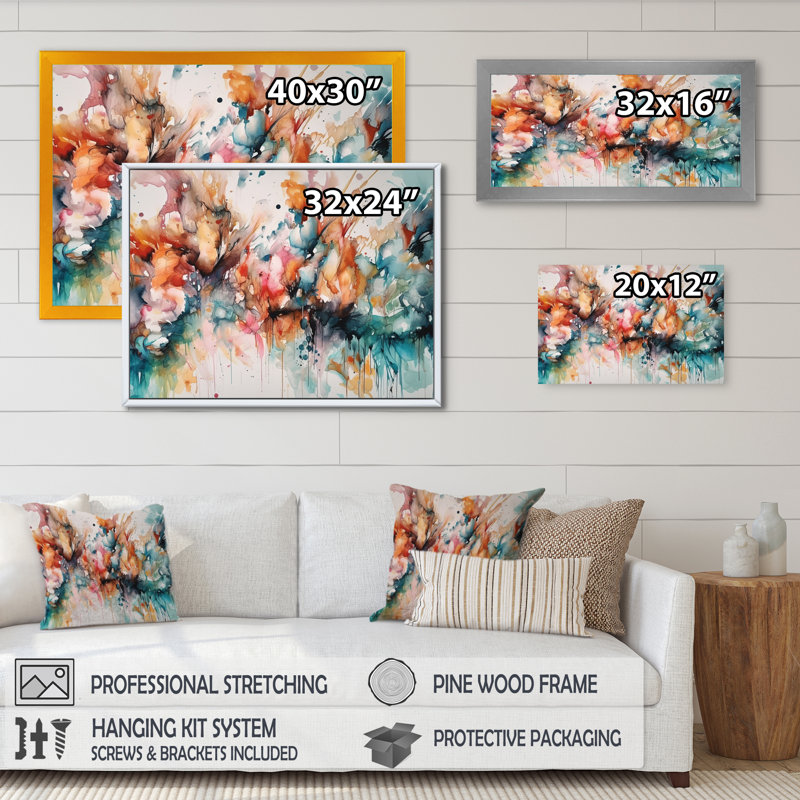 Captivating Boho Dance III - reproduction d'art sur toile abstraite, Cadre photo noir, H 30 po x l 40 po x P 1,5 po
