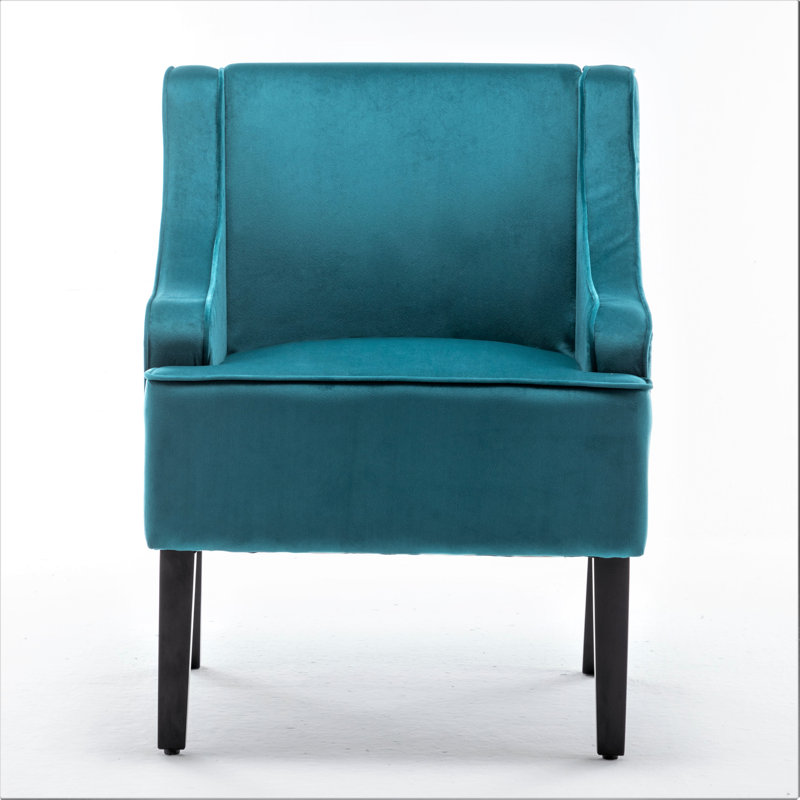 Gartenbush Upholstered Armchair, Blueish Green Microfiber/Microsuede