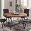 Moris Sheesham Round Wood Top Dining Table