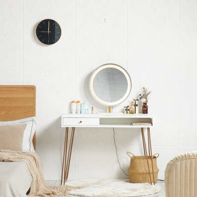 Ester 101.6 cm W Hairpin Desk with Drawer