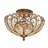 4 - Light Ornate Crystal Semi-Flush Mount