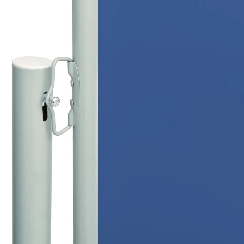 Dakota Fields 600cm W x 117cm D Fabric Cover Retractable Side Awning, Blue