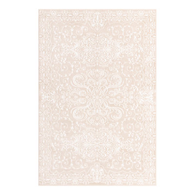Tapis beige à motif oriental Anah