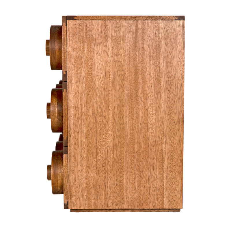 3 - Drawer Solid Wood Dresser, Dark Walnut