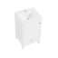 Armoire de salle de bain à simple cuve 20 "avec porte à fermeture en douceur, tiroir et tablette ouverte - blanc