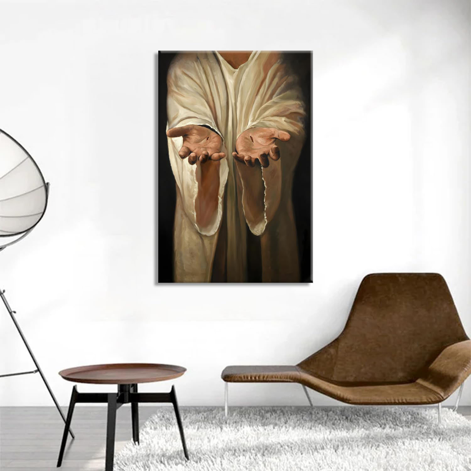 Astoria Grand Framed Jesus Wall Art The Hand Of God Christ Religion ...
