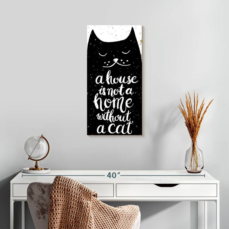 Cat Lovers Typography, 24" H x 12" W