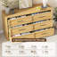 Commode 6 tiroirs pour chambre à coucher, commode de 54 po de largeur pour téléviseur 50/55/60 po, rangement pour garde-robe en bois