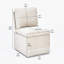 Chaise de salle à manger rembourrée en lin avec roulettes et espace de rangement - ensemble de 2, parfaite pour une utilisation moderne et polyvalente-916525367