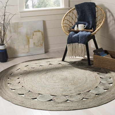 Salinas Natural Fiber Hand Woven Jute Geometric Rug