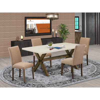 4 - Person Acacia Solid Wood Dining Set