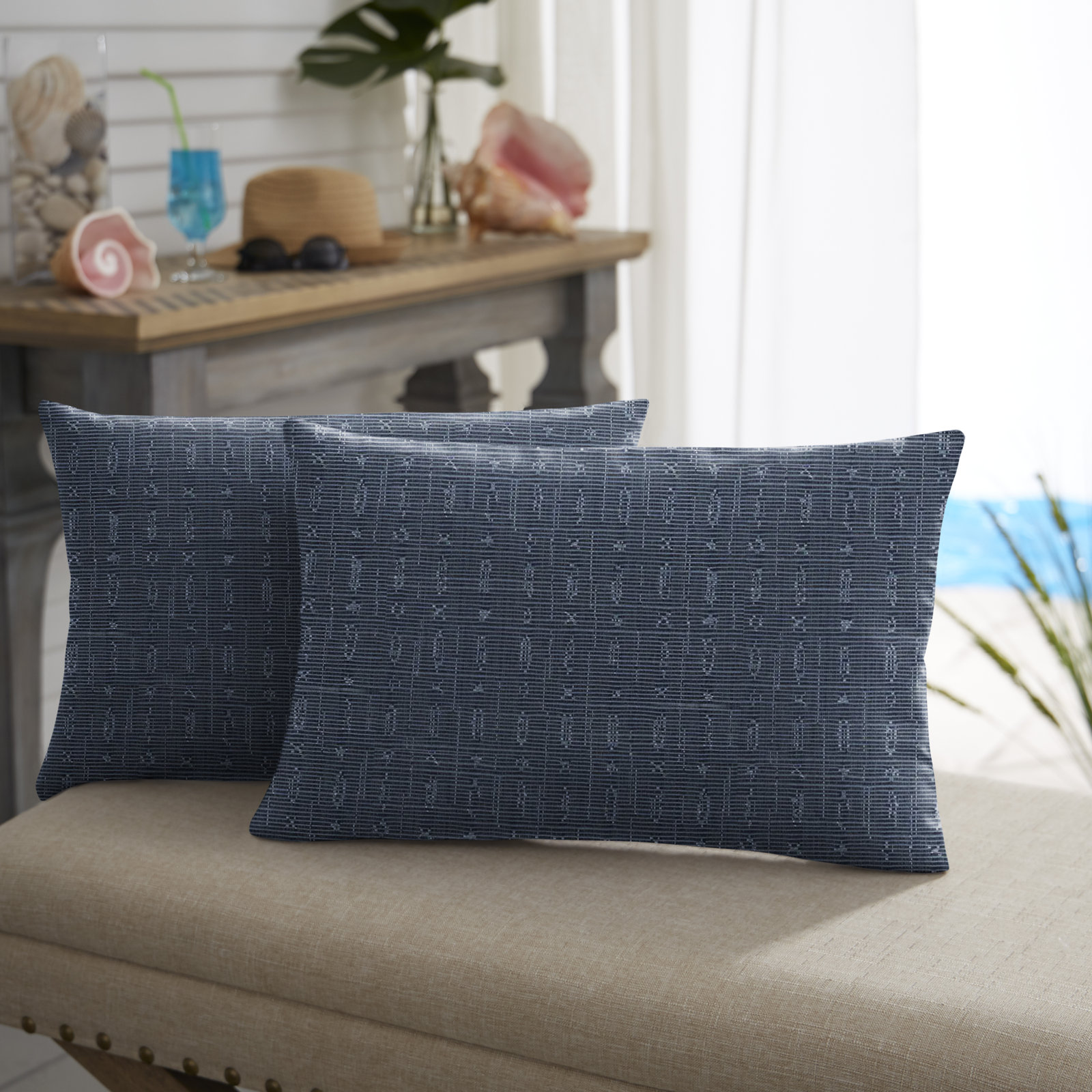 Davant Sunbrella® Pillow Cover & Insert, 12" x 24"
