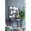 Miroir mural moderne moderne en métal noir perlé de 35,6 po, créant un miroir de chambre à coucher, de salon et de vestibule élégant et confortable pour l'intérieur