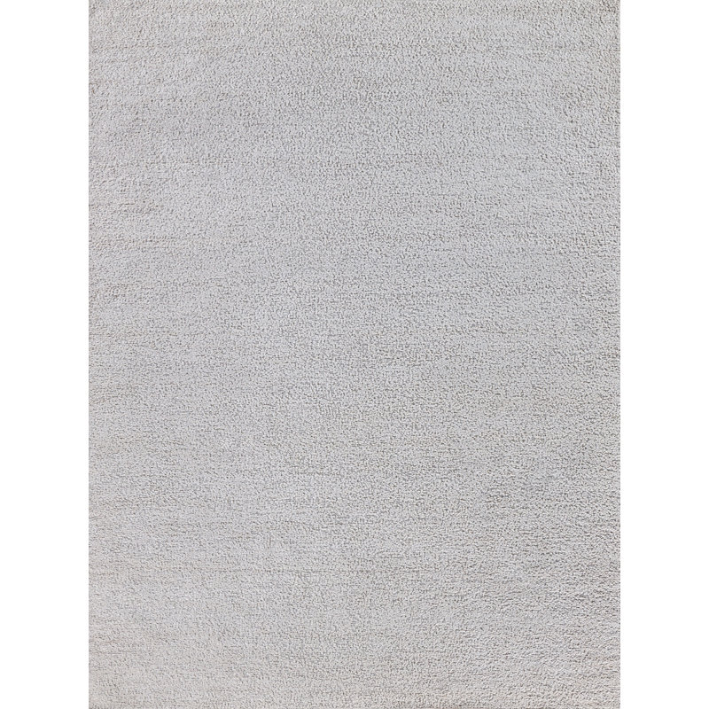 Morello Hand Made Area Rug in Ivory/Gray, Rectangle 9' x 12'