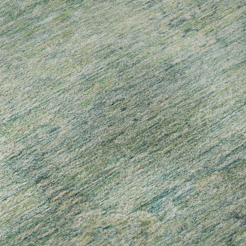Premium Machine Washable Mayfield AMF2090 Global Rug, Teal, 8' Round