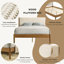 Ensemble de chambre à coucher en bois d'hévéa 5 pièces Chylie