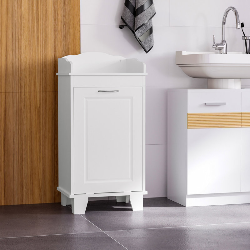 Panier à linge inclinable 31 po, panier de rangement autoportant pour la maison, armoire de rangement pour salle de bain