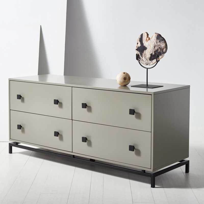 56'' W 4 - Drawer Dresser, Dark Gray