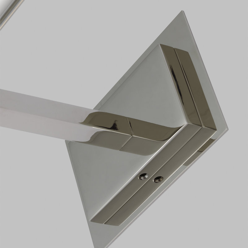 Bau Dimmable LED Wall Mounted Picture Light, 3" H x 30" W x 8" D, Polished Nickel
