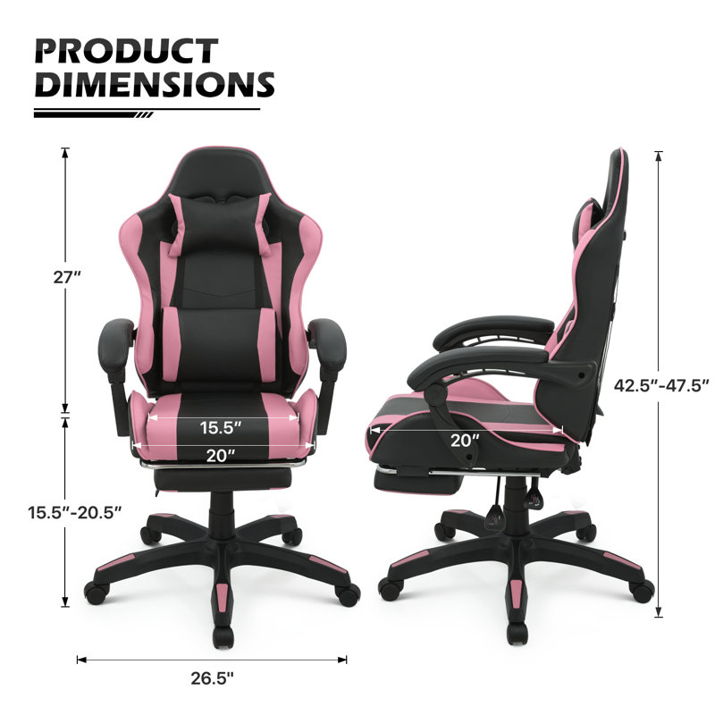 Ensemble bureau et chaise de jeu, table d'ordinateur en fibre de carbone avec chaise ergonomique ajustable pour bureau à domicile